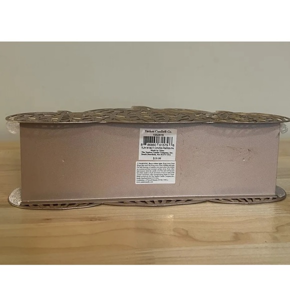 Yankee Candle Chevron Pumpkin Fall Multi Tealight Holder Rose Gold - Picture 6 of 6
